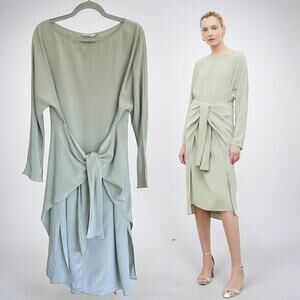 M.M.LaFleur Rashmeen Washable Silk Dress Mint Green Size 0